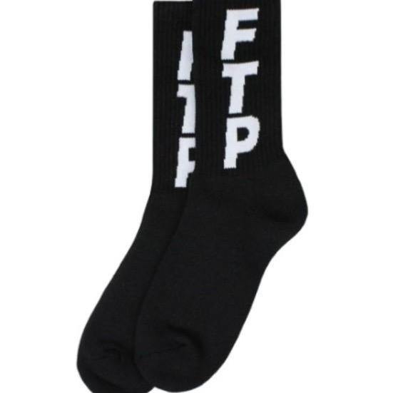 FTP vertical logo socks black - EdenClothingCo