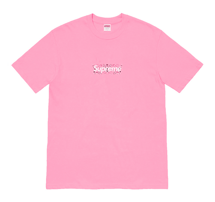 Supreme Bandana Box Logo Tee Light Pink - EdenClothingCo