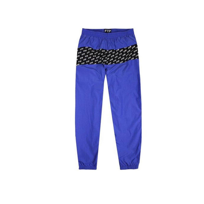 FTP all over panel track pants (Blue/black) - EdenClothingCo