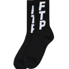 Load image into Gallery viewer, FTP vertical logo socks black - EdenClothingCo
