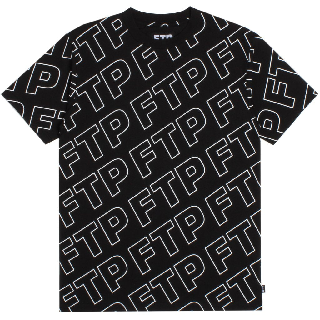 ALL OVER OUTLINE LOGO TEE(BLACK)