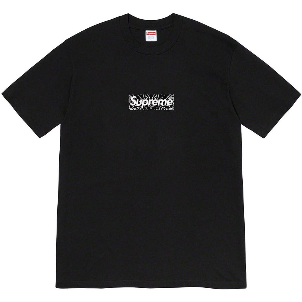 Supreme Bandana Box Logo Tee Black - EdenClothingCo