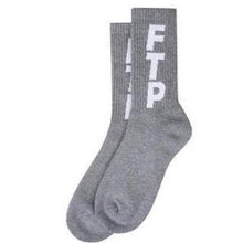 Load image into Gallery viewer, FTP vertical logo socks grey - EdenClothingCo
