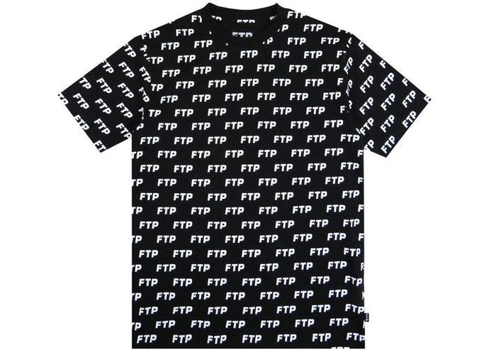 FTP Allover Tee Black Large - EdenClothingCo