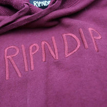 Load image into Gallery viewer, RIPNDIP Tonal Loopback Burgundy Hoodie - EdenClothingCo
