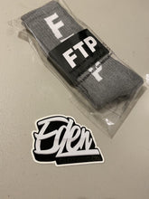 Load image into Gallery viewer, FTP vertical logo socks grey - EdenClothingCo
