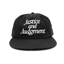 Load image into Gallery viewer, Justice &amp; Judgement 5-Panel Cap - (Black) - EdenClothingCo
